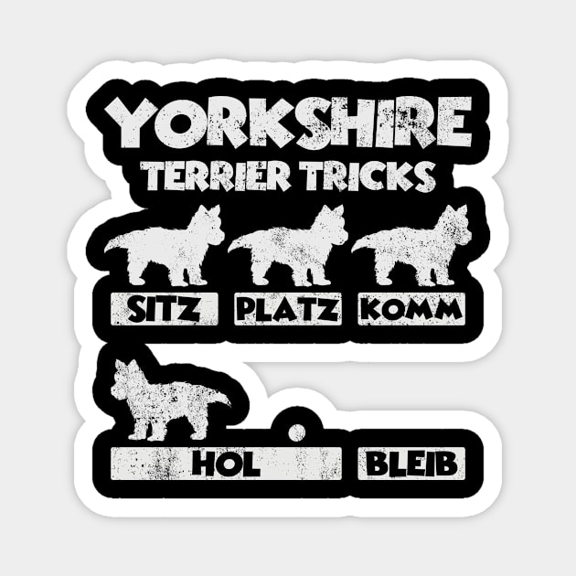 Yorkshire Terrier Dog Tricks Vintage Magnet by KAWAIITEE