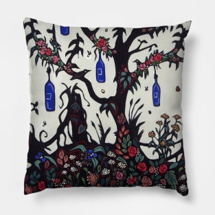 Rose Bottle Tree Pillow