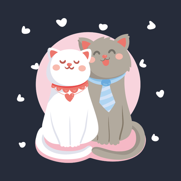 Cats in Love by Garlicky