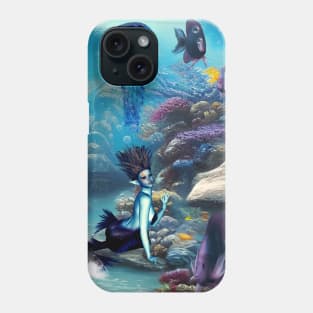 Wonderful mermaid with jellyfish Phone Case