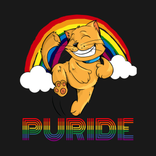 Puride Funny Cat Gay Pride Shirt for LGBTQ Community T-Shirt