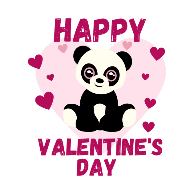 Happy Valentines Day - Panda by LukjanovArt