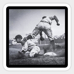 Ty Cobb Rounding Third - Ty Cobb - Sticker