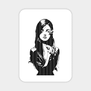 Beautiful Girl Typography Lust Magnet