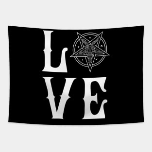 Satan Loves Me - Satanic Love Baphomet Gift Tapestry