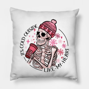 Funny Skeleton Valentine Pillow