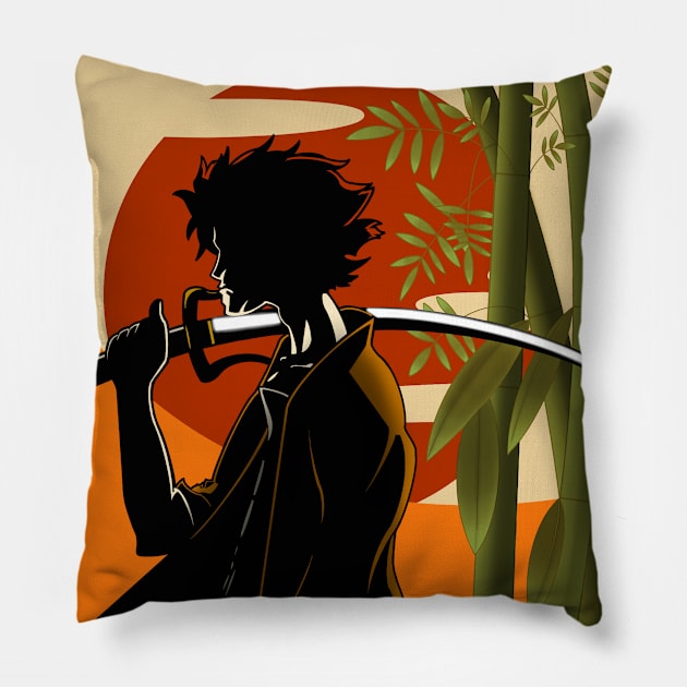 Samurai Pillow by EgorDikov