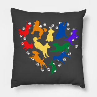 Dog Pride Heart - Pride Month Pillow