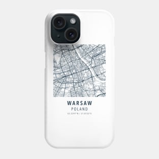 warsaw simple map Phone Case