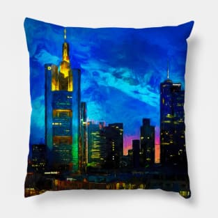 City by Night Pillow