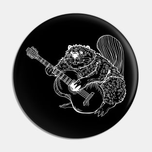 SEEMBO Beaver Playing Guitar Guitarist Musician Music Band Pin