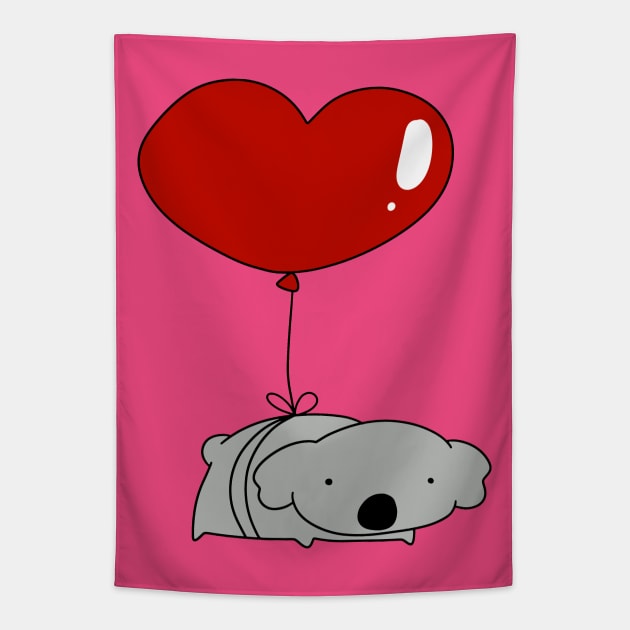 Heart Balloon Koala Tapestry by saradaboru