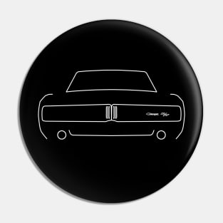Dodge Charger 1969 outline graphic (white) Pin