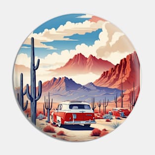 Tucson Arizona United States of America Tourism Vintage Poster Pin