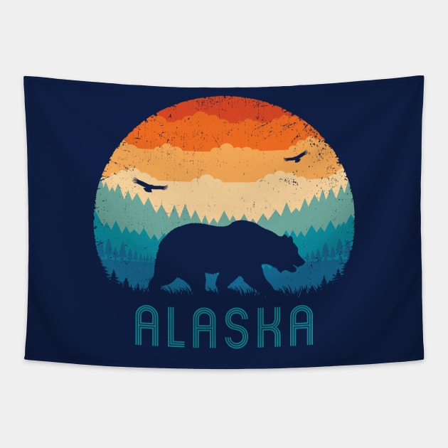 Alaska Retro Bear Tapestry by TigerTom