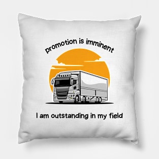 Truck Work Trucking Country Road Vintage Retro Agriculture Farmer Pillow