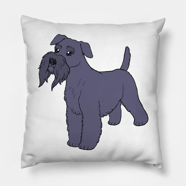 Kerry Blue Terrier (Doggust 2022) Pillow by tiffatiel