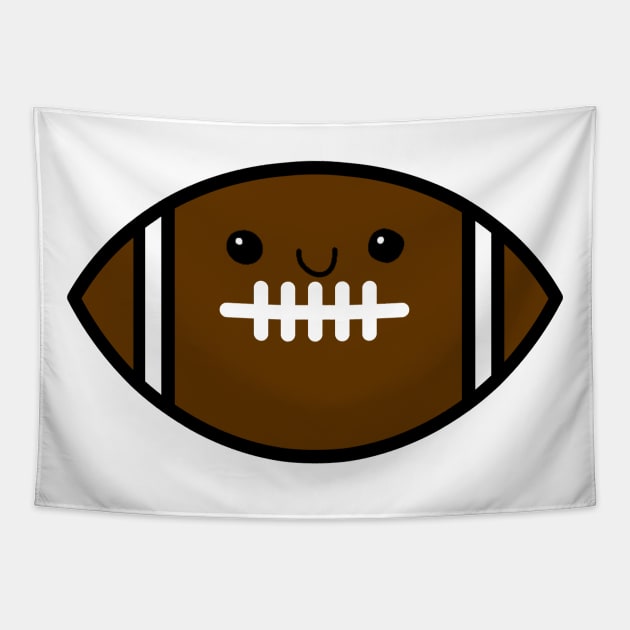 Cutey Face Football Tapestry by Bearious