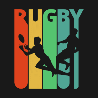 Rugby Silhouette, retro design. T-Shirt