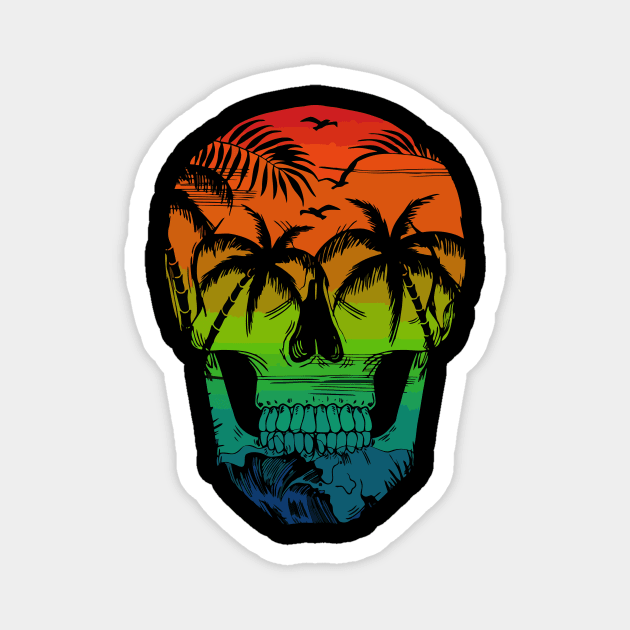 skull islands Magnet by beach wave