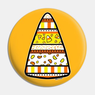 Halloween Candy Busy Stripes Pin