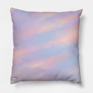 Sky Purple and Pink Sunset Aesthetic lofi art Pillow