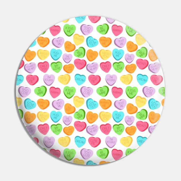 Endless Rainbow Candy Hearts Pin by BF Patterns
