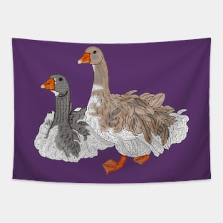 Sebastopol Geese - no background Tapestry