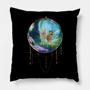 The Magical Friendship of Fairy and Wolf Pillow