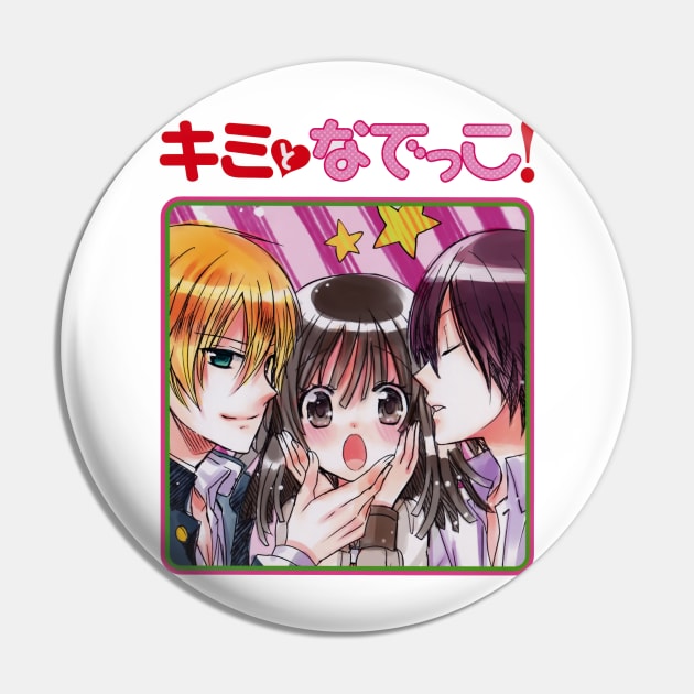 Kimi to Nadeko (Bakemonogatari) "Fake Cover" Pin by Kamishirts