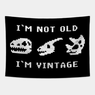 I'm Not Old I'm Vintage - Funny Dinosaur Bones Tapestry