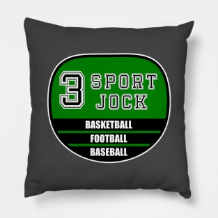 Three Sport Jock Motivational Sports Gift Pillow