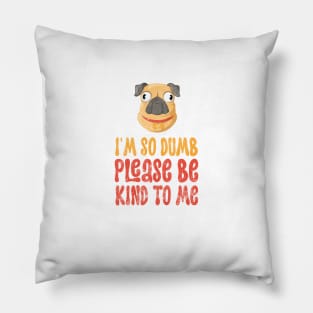 Im so dumb please be kind to me Pillow