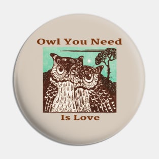 Owl You Need Is Love Pin