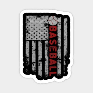 Lover American Flag Baseball Team Dad Mom Magnet