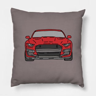 red glossy muscle car Pillow