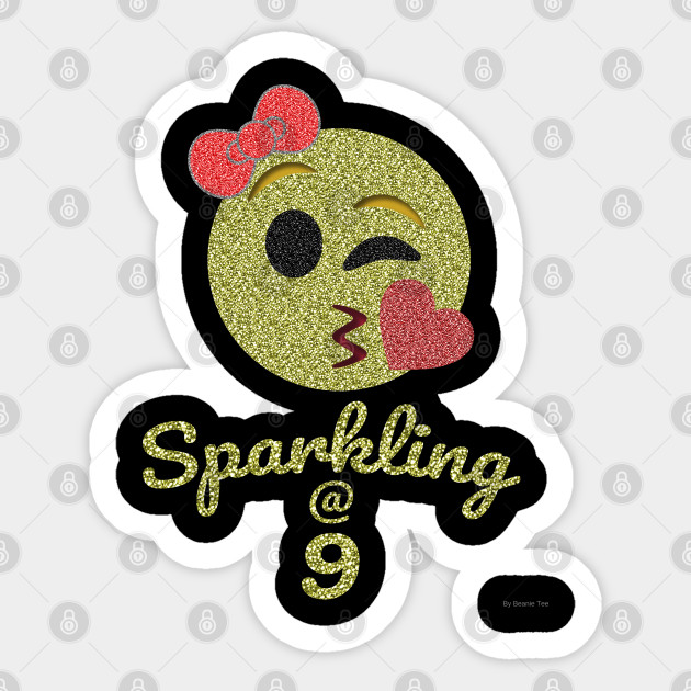Kiss Wink Heart 9 Year Old Birthday Girl Gift For Girls Gift Idea 9 Year Old 9 Year Old 9 Year Old Sticker Teepublic Uk