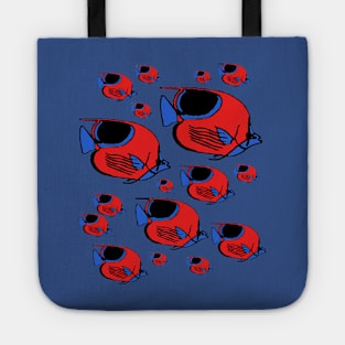 Red & Blue Sunfish Tote