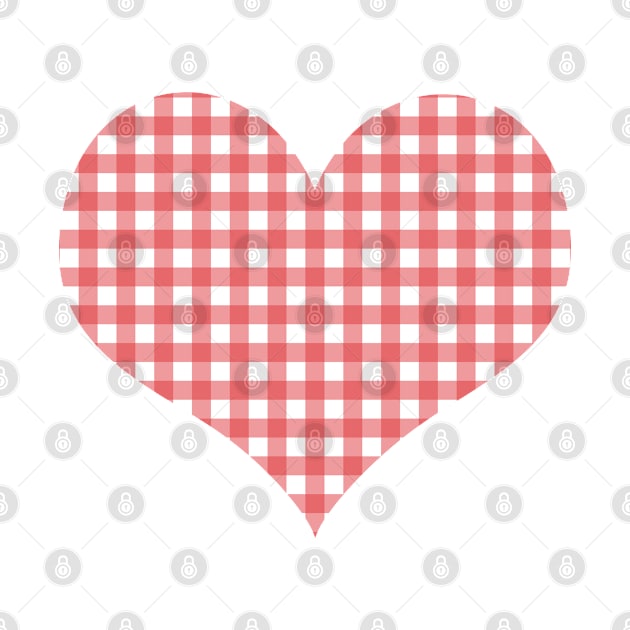 Red and White Gingham Pattern by CraftyCatz