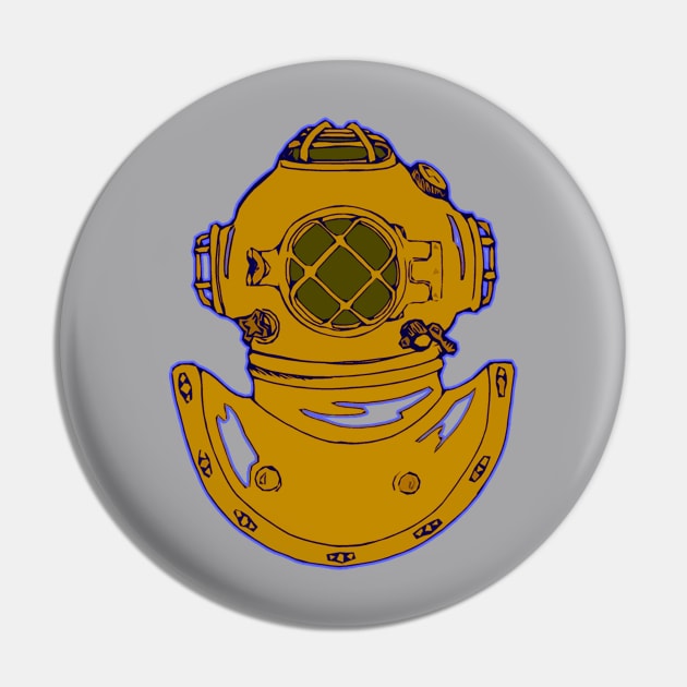 Diving Helmet Pin by saitken