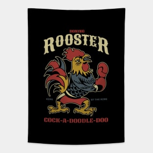 Vintage Rooster The Fighter Tapestry