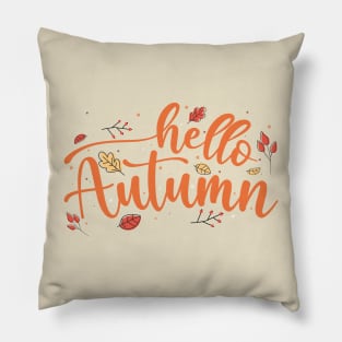 Hello Autumn Fall Vibes Pillow