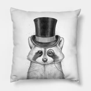 Raccoon gentleman Pillow