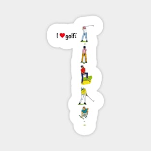 I love golf - golf players Magnet