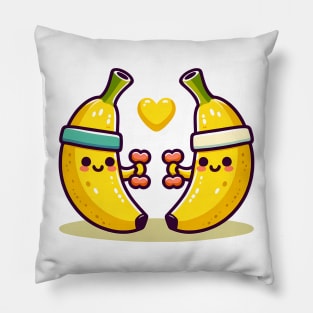 Banana Bunch's Dumbbell Delight Pillow