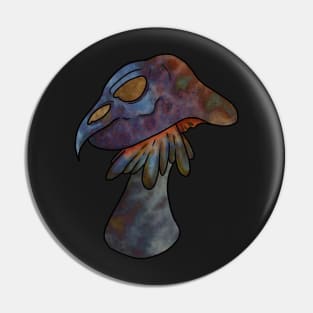 Death cap raven Pin