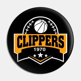 Personalized Basketball Clippers Proud Name Vintage Beautiful Pin