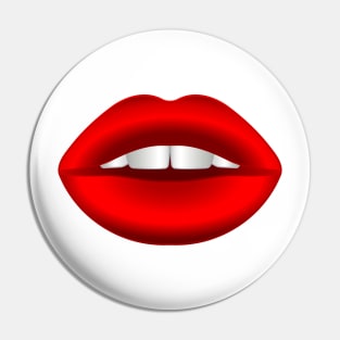 Human mouth illustration Pin