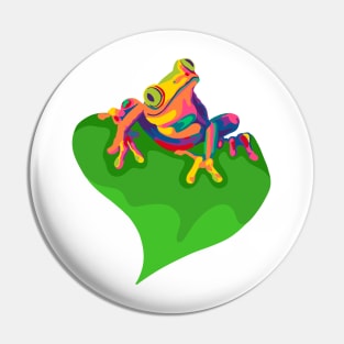 Rainbow Tree Frog Pin