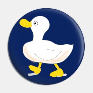 Cute duck roaming around doodle Pin